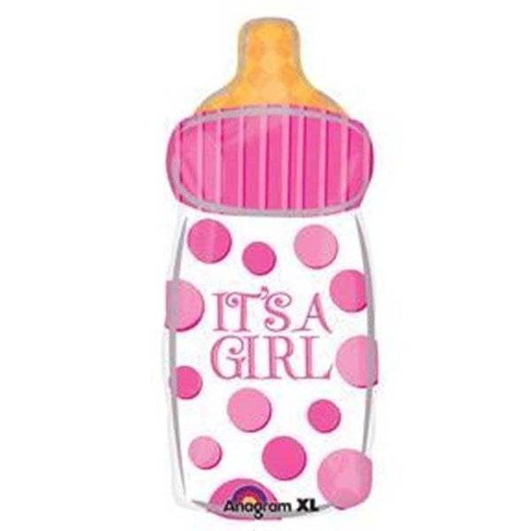 Anagram Anagram 60616 1 0 x 23 in. Girl Baby Bottle Junior Foiled Balloon 60616